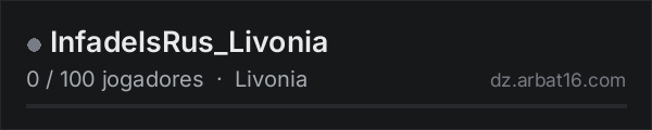 InfadelsRus_Livonia na lista de servidores de DayZ da AR16