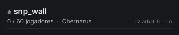 snp_wall na lista de servidores de DayZ da AR16