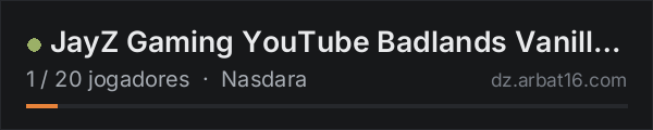 JayZ Gaming YouTube Badlands Vanilla ish Survival na lista de servidores de DayZ da AR16