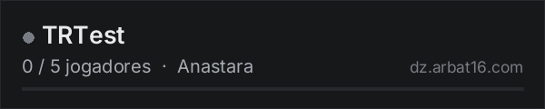 TRTest na lista de servidores de DayZ da AR16