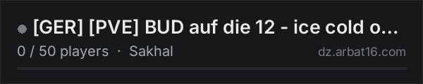 [GER] [PVE] BUD auf die 12 - ice cold on Frostline on the AR16 DayZ server list