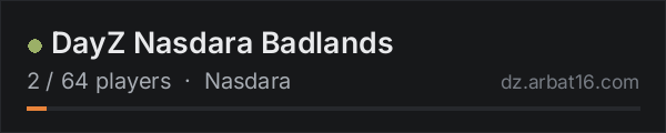 DayZ Nasdara Badlands on the AR16 DayZ server list