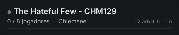 The Hateful Few - CHM129 na lista de servidores de DayZ da AR16