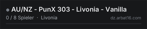 AU/NZ - PunX 303 - Livonia - Vanilla in der DayZ-Serverliste von AR16