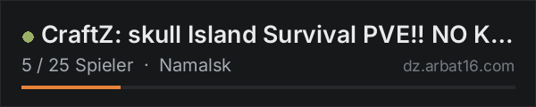 CraftZ: skull Island Survival PVE!! NO KOS!! WIPED October 5!! in der DayZ-Serverliste von AR16