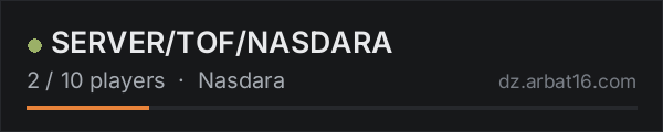 SERVER/TOF/NASDARA on the AR16 DayZ server list