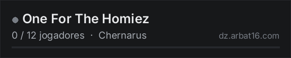 One For The Homiez na lista de servidores de DayZ da AR16