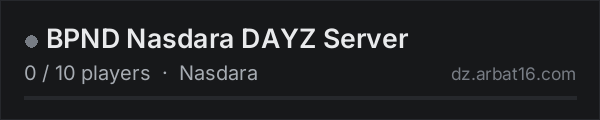 BPND Nasdara DAYZ Server on the AR16 DayZ server list