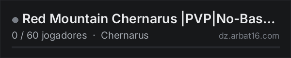 Red Mountain Chernarus |PVP|No-Base|Adventure|Crash+|Loot+|1PP na lista de servidores de DayZ da AR16