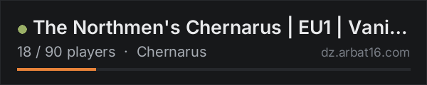 The Northmen's Chernarus | EU1 | Vanilla+ on the AR16 DayZ server list