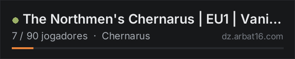The Northmen's Chernarus | EU1 | Vanilla+ na lista de servidores de DayZ da AR16