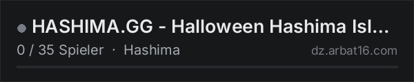 HASHIMA.GG - Halloween Hashima Islands (Official) [US] in der DayZ-Serverliste von AR16