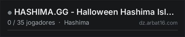HASHIMA.GG - Halloween Hashima Islands (Official) [US] na lista de servidores de DayZ da AR16
