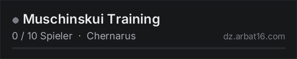 Muschinskui Training in der DayZ-Serverliste von AR16