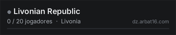 Livonian Republic na lista de servidores de DayZ da AR16