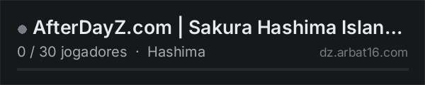 AfterDayZ.com | Sakura Hashima Islands | No Bases na lista de servidores de DayZ da AR16