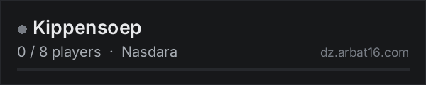 Kippensoep on the AR16 DayZ server list
