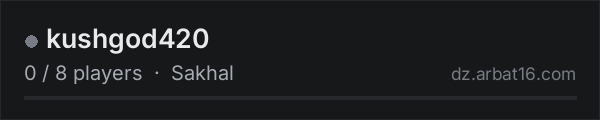 kushgod420 on the AR16 DayZ server list