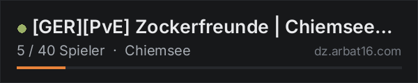 GERPvE Zockerfreunde | Chiemsee | Trader | Helis | Cars in der DayZ-Serverliste von AR16