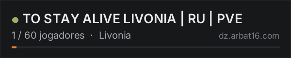 TO STAY ALIVE LIVONIA | RU | PVE na lista de servidores de DayZ da AR16