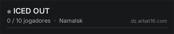 ICED OUT na lista de servidores de DayZ da AR16