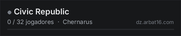 Civic Republic na lista de servidores de DayZ da AR16
