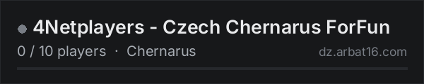4Netplayers - Czech Chernarus ForFun on the AR16 DayZ server list
