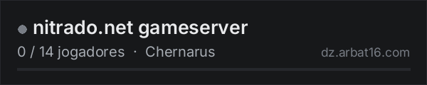 nitrado.net gameserver na lista de servidores de DayZ da AR16