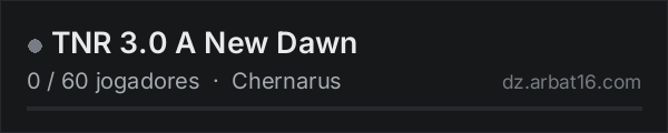 TNR 3.0 A New Dawn na lista de servidores de DayZ da AR16