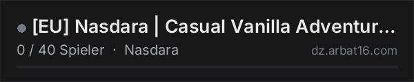 [EU] Nasdara | Casual Vanilla Adventures | STS in der DayZ-Serverliste von AR16