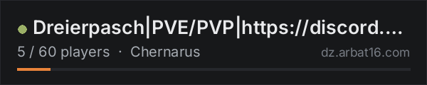 Dreierpasch|PVE/PVP|https://discord.gg/UE9uYHyq9Z on the AR16 DayZ server list