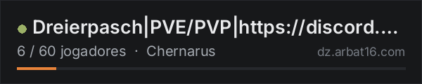 Dreierpasch|PVE/PVP|https://discord.gg/UE9uYHyq9Z na lista de servidores de DayZ da AR16