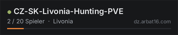 CZ-SK-Livonia-Hunting-PVE in der DayZ-Serverliste von AR16