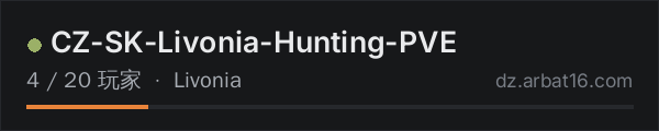 AR16 DayZ 服务器列表中的 CZ-SK-Livonia-Hunting-PVE
