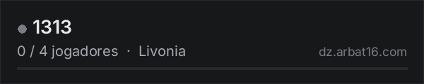 1313 na lista de servidores de DayZ da AR16