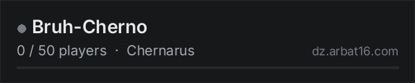 Bruh-Cherno on the AR16 DayZ server list