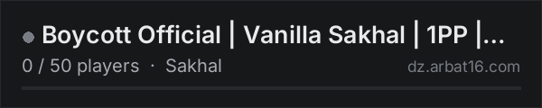 Boycott Official | Vanilla Sakhal | 1PP | No Mods on the AR16 DayZ server list