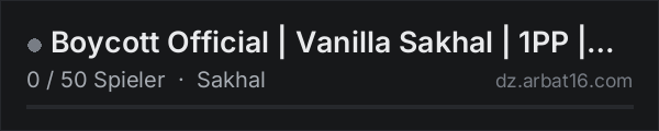 Boycott Official | Vanilla Sakhal | 1PP | No Mods in der DayZ-Serverliste von AR16