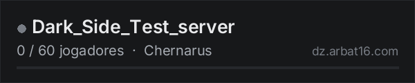 Dark_Side_Test_server na lista de servidores de DayZ da AR16