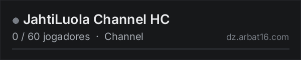 JahtiLuola Channel HC na lista de servidores de DayZ da AR16