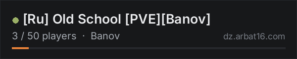 [Ru] Old School [PVE][Banov] on the AR16 DayZ server list