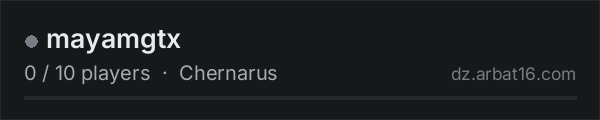 mayamgtx on the AR16 DayZ server list