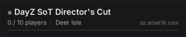 DayZ SoT Director's Cut on the AR16 DayZ server list