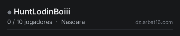 HuntLodinBoiii na lista de servidores de DayZ da AR16