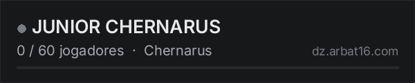 JUNIOR CHERNARUS na lista de servidores de DayZ da AR16