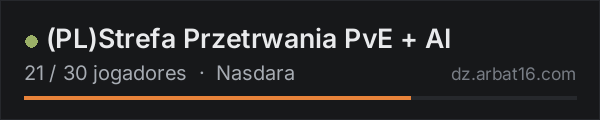 (PL)Strefa Przetrwania PvE + AI na lista de servidores de DayZ da AR16