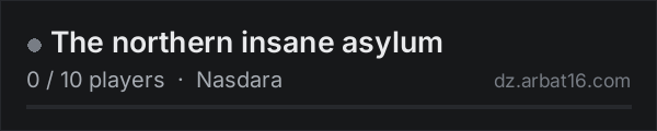 The northern insane asylum on the AR16 DayZ server list