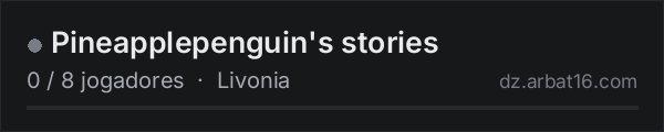 Pineapplepenguin's stories na lista de servidores de DayZ da AR16