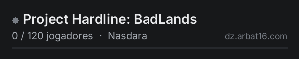Project Hardline: BadLands na lista de servidores de DayZ da AR16