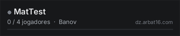 MatTest na lista de servidores de DayZ da AR16